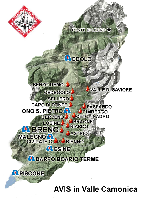 Cartina AVIS Valle Camonica